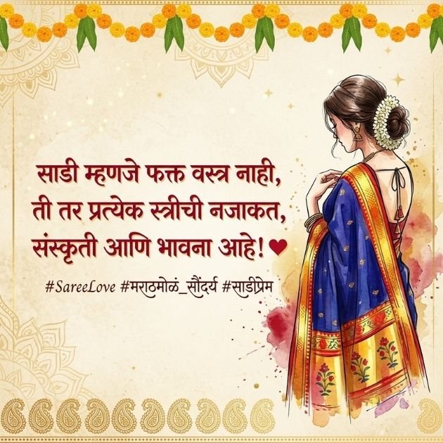 Love Saree Caption for Instagram in Marathi