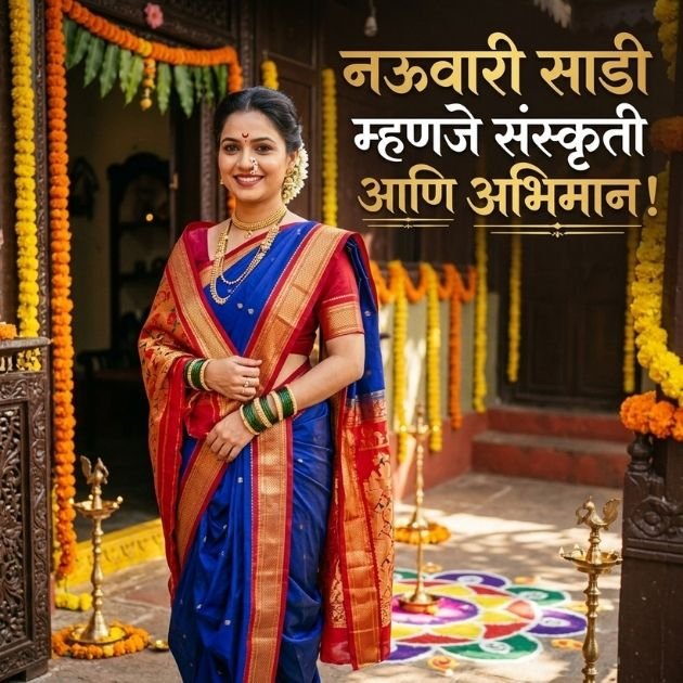 Nauvari Saree Caption for Instagram in Marathi