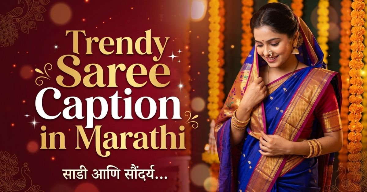 Trendy Saree Caption in Marathi